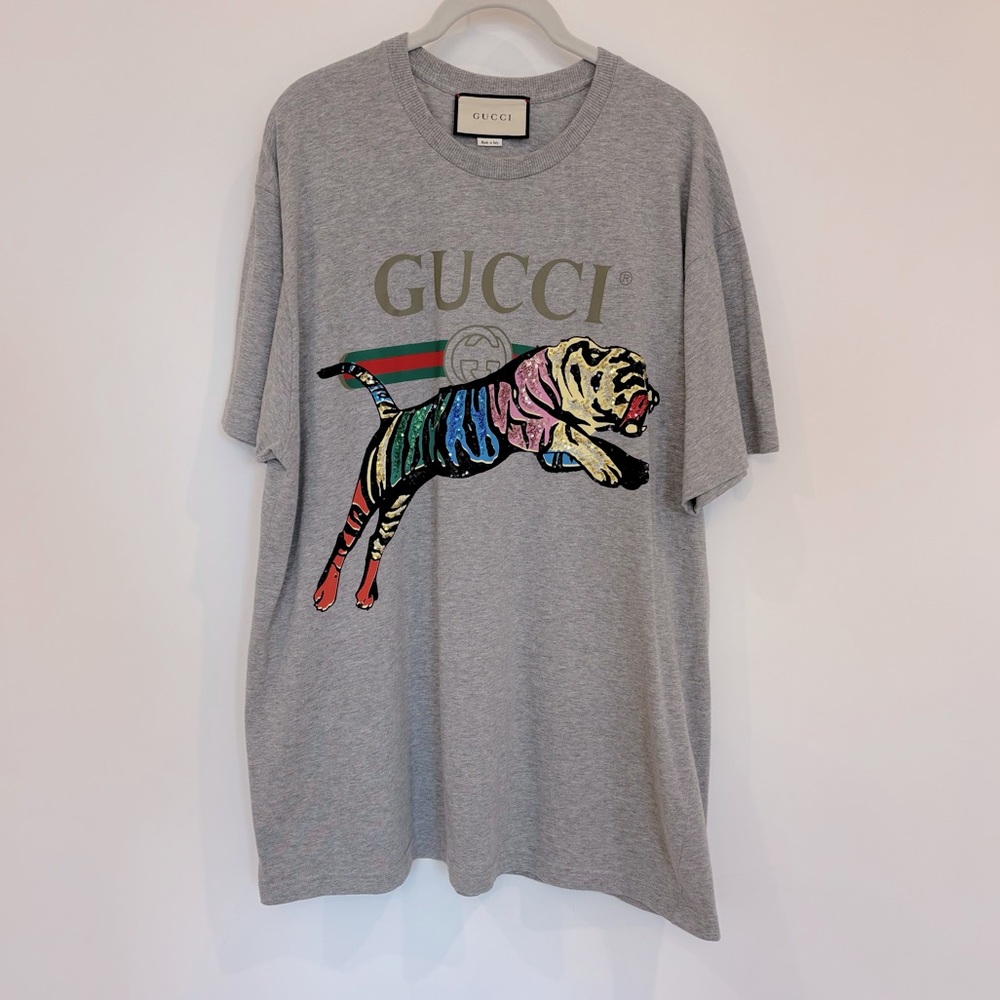 Gucci Sequin Tiger Tee